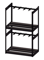 mobile double sided 2 tier golf rack