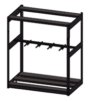 mobile double sided 1 tier golf rack